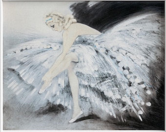 Louis Icar Fair Dancer vintage illustration reproduction wall art . Museum matte print and canvas