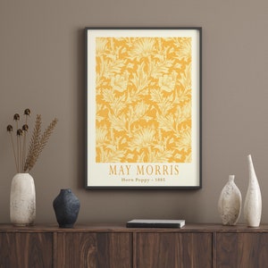 May Morris Horn Poppy 1885.Remastered Vintage Artwork. Fine Art Druck. Hochwertiges mattes Poster.