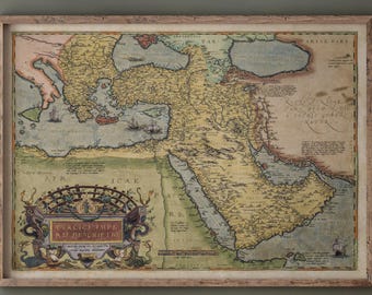 Ottoman Empire Turkey ancient map XVI Century Theatrum Orbis Terrarum by Abraham Ortelius museum art print reproduction