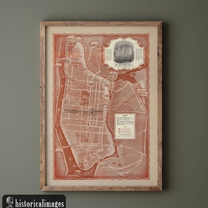 1938 New York City map. Created as an advertisement for the Roosevelt Hotel it includes major streets of Manhattan