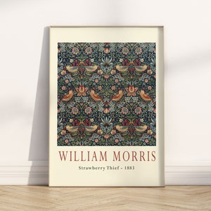 William Morris Strawberry Thief. Fine art print. Premium matte paper. Poster