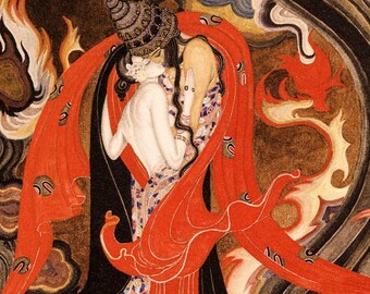 Kay Nielsen Arabian Nights illustration The Tale of the First Dervish. Museum Fine Art print and canvas