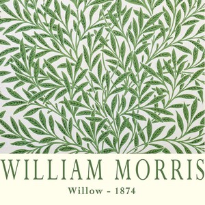 Riproduzione della stampa artistica della carta da parati vintage William Morris Willow. Carta opaca di qualità Musum
