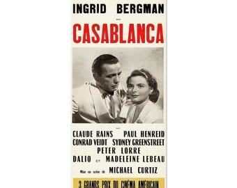 カサブランカで恋人役を演じるイングリッド・バーグマンと