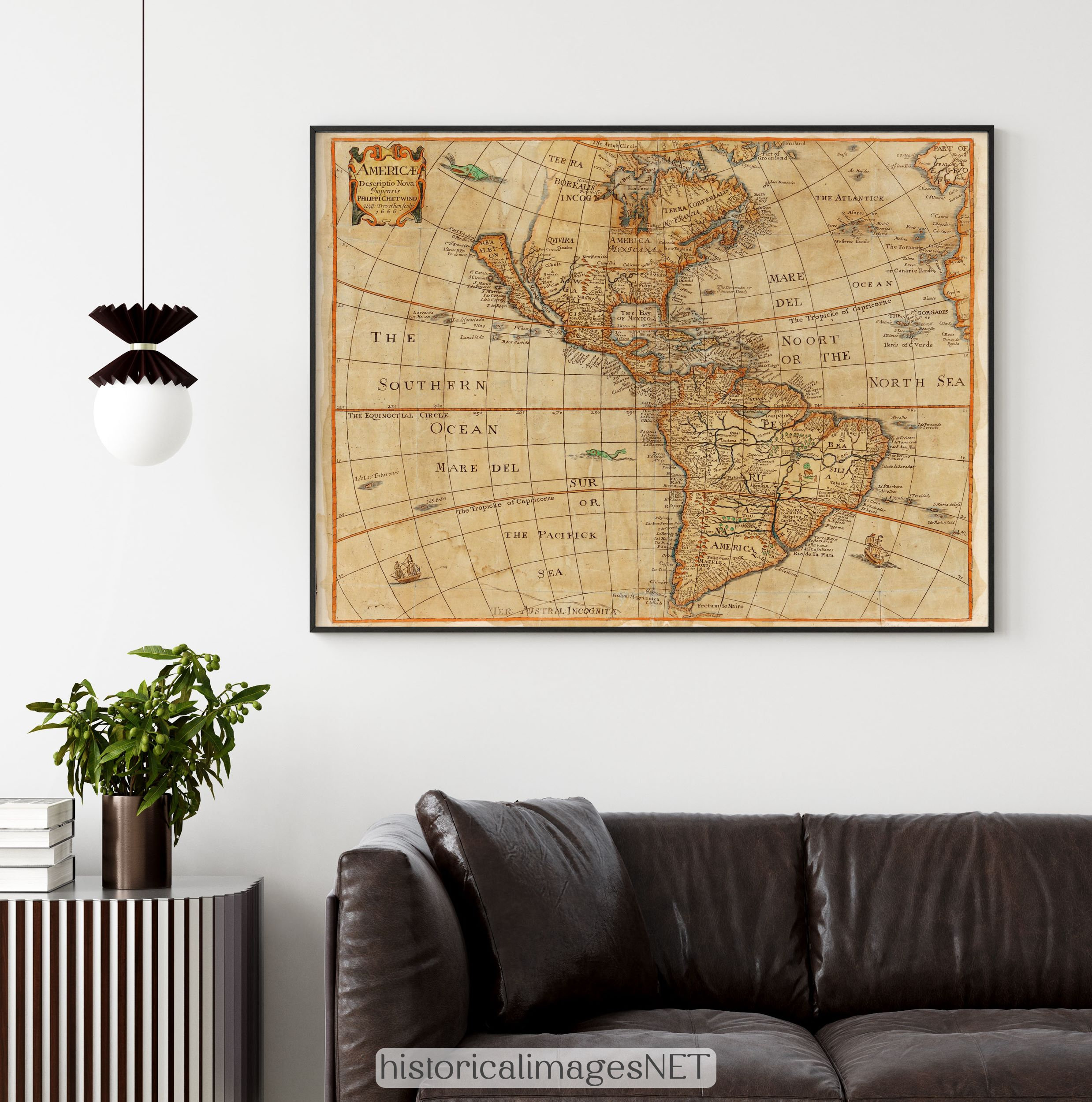 Ancient Map of America Vintage - Il Fullxfull.4856215863 Mo9u