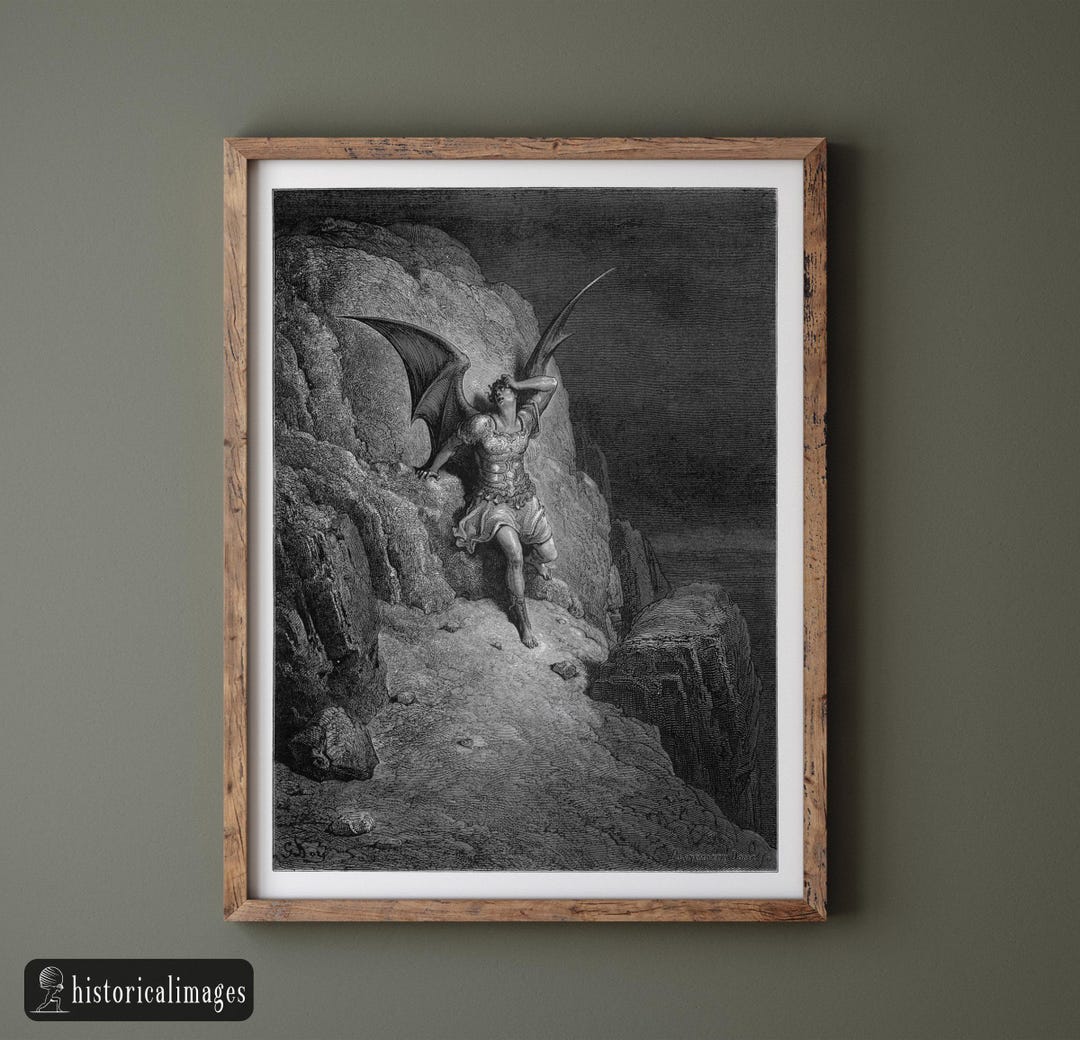 Gustave Dore Paradise Lost Engraving Print Reproduction. Torment of ...