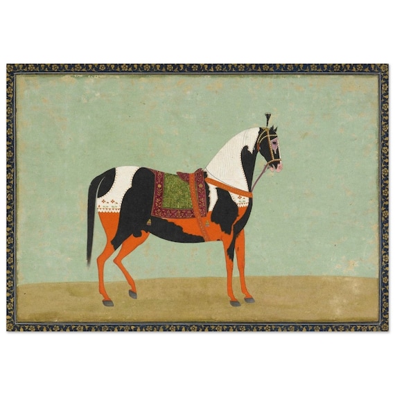 A Horse Painting. Unknown Author of the XIX Century. Oriental Art