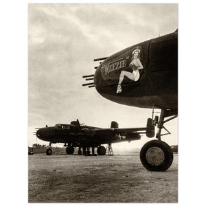 World War 2 poster.  B 25 airplanes in the Pacific front . Fine art print.