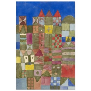 Paul Klee Marjamshausen abstract painting. Fine art print and canvas. High quality remastered artwork