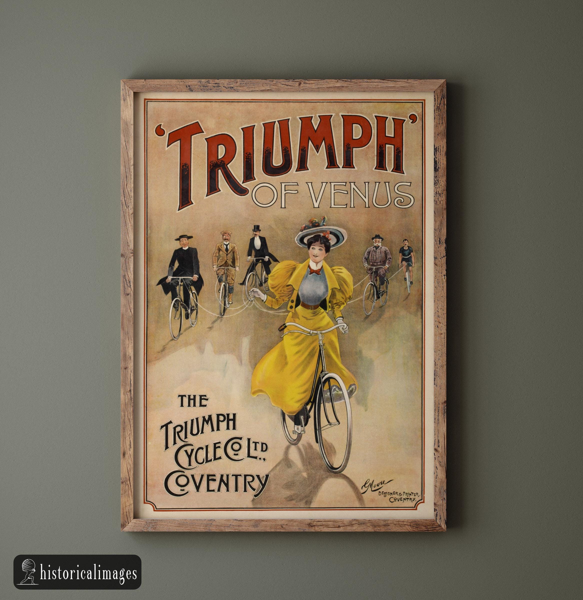 Triumph of Venus Vintage Advertising Poster by G Moore. Wall Art