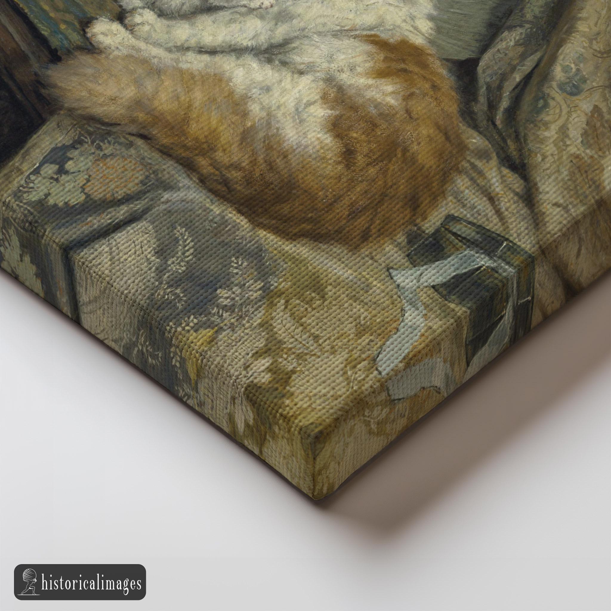 A Mother Cat and Her Kitten With a Bracket Clock by Henriette Ronner ...