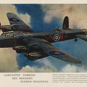 Lancaster Bombers vintage poster reproduction