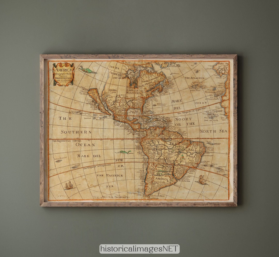 Ancient Map of America Vintage - Il 1080xN.4856216733 Oygr