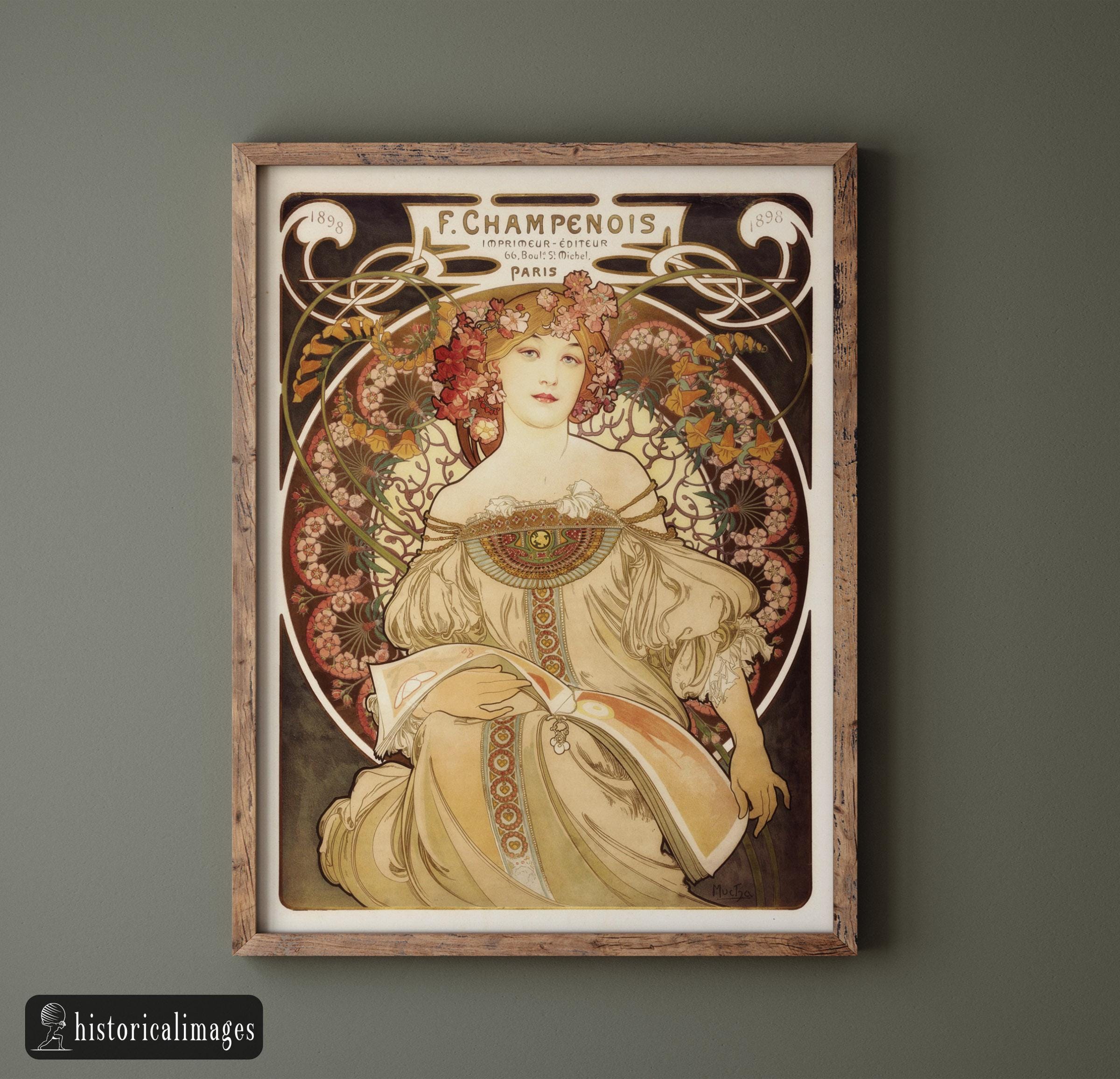 Art Nouveau Alphonse Mucha Fine Art Print and Canvas. Remastered