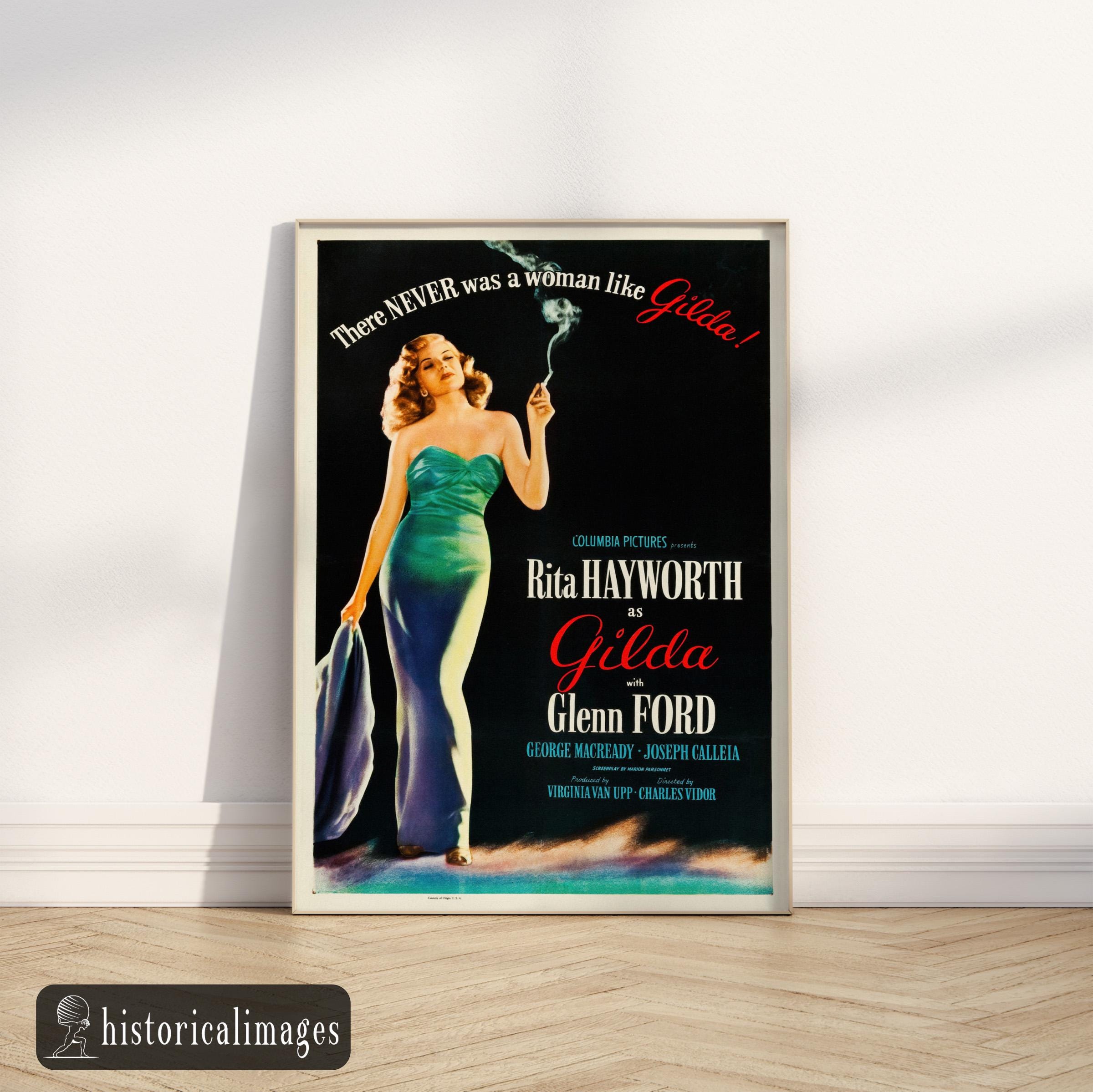 Gilda Movie Poster Print: Vintage Rita Hayworth Film Art - Etsy Israel