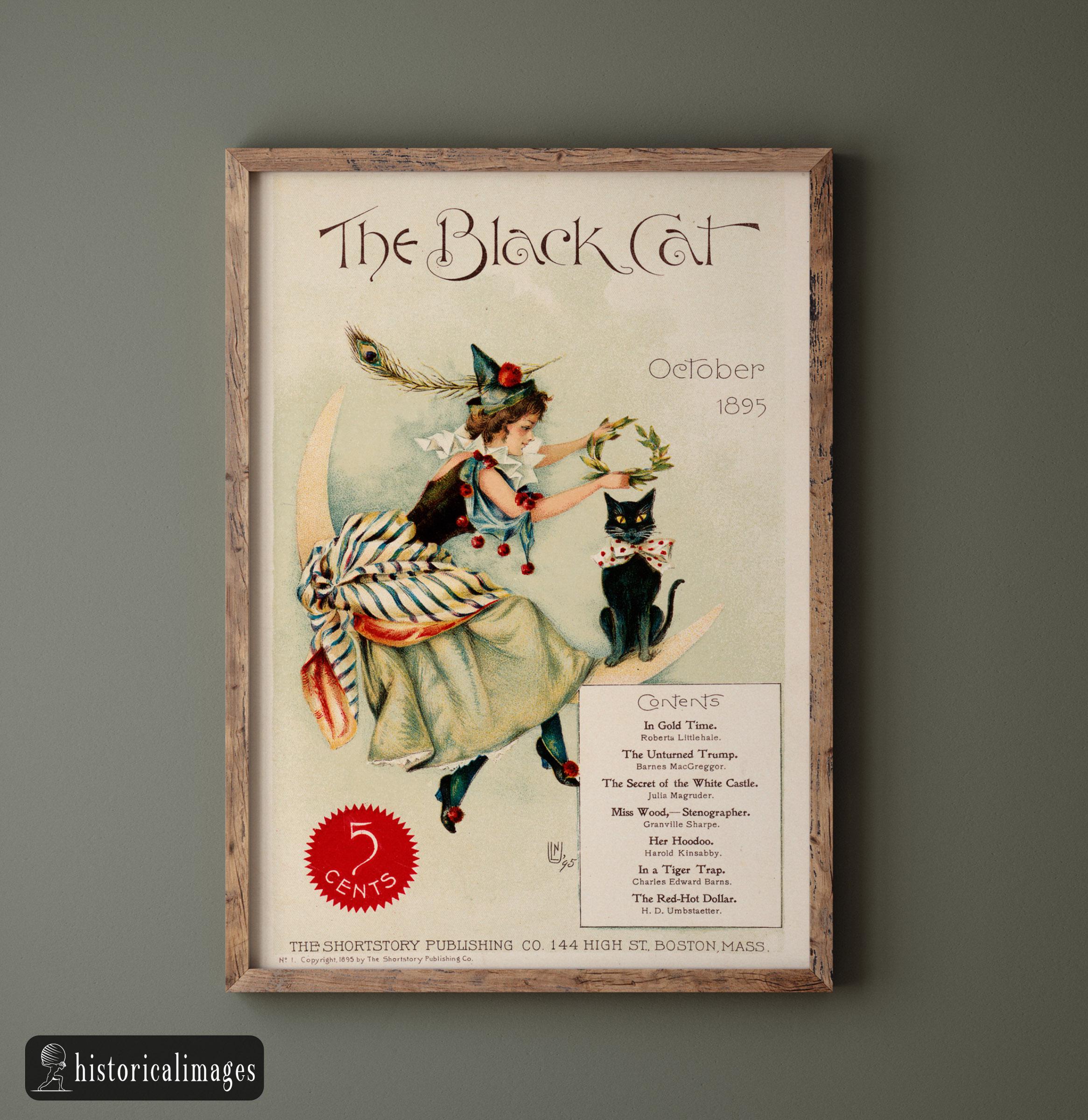 The Black Cat Vintage Poster of the XIX Century. Fine Art Print