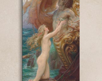 Herbert Draper painting A Deep Sea Idyll Museum art print and canvas wall art