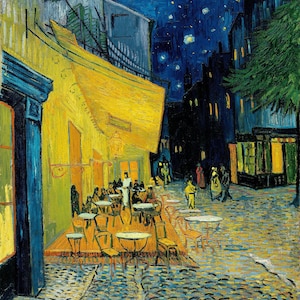 Terrasse d'un café la nuit Place du Forum par Vincent Van Gogh