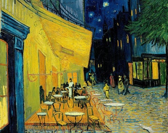 Terrace of a café at night Place du Forum by Vincent Van Gogh