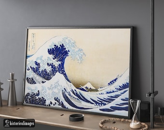 神奈川沖浪裏 浮世絵 複製画　葛飾北斎　新品未使用 葛飾北斎「神奈川沖浪裏」復刻版(額装品)
