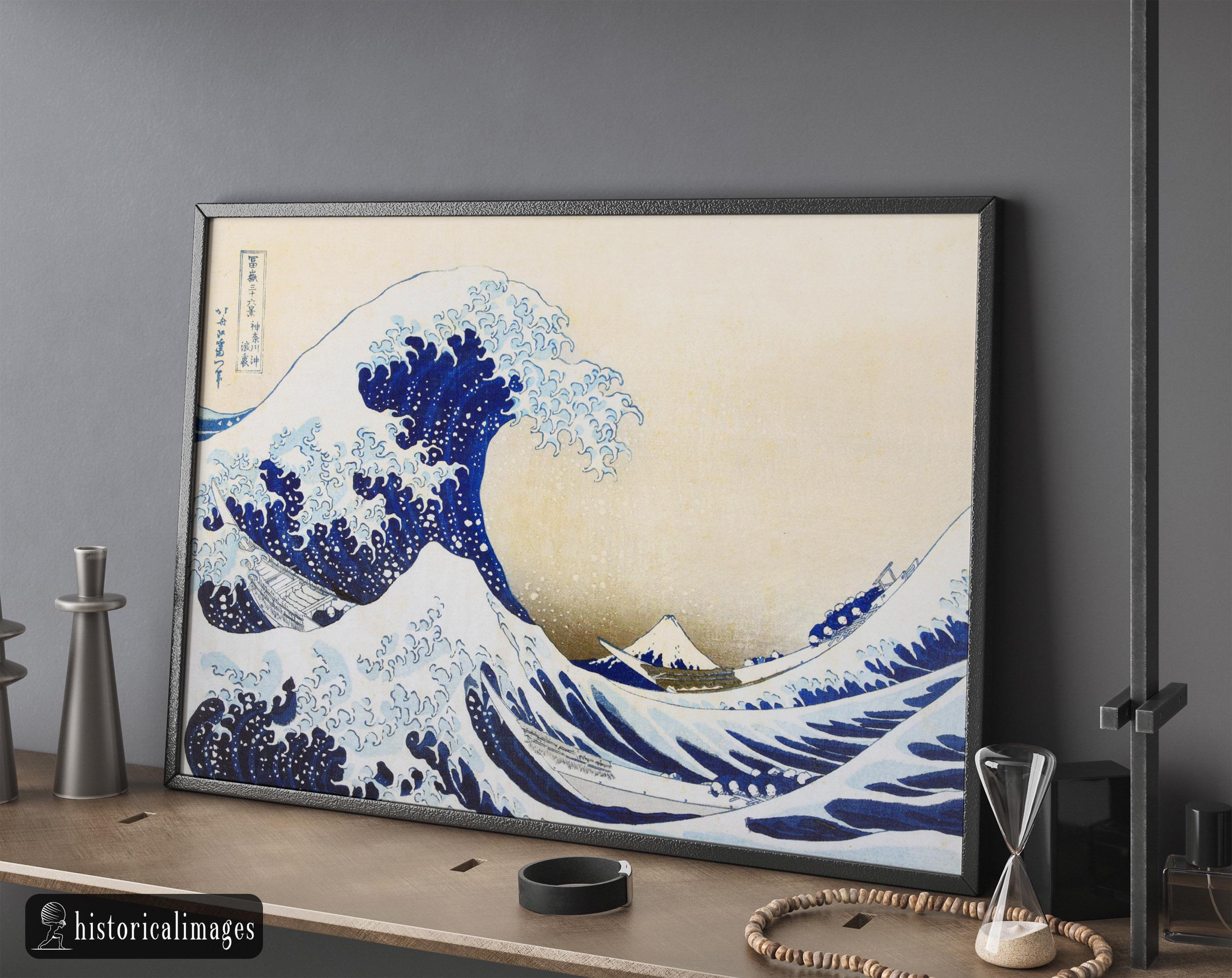 葛飾北斎「神奈川沖浪裏」浮世絵版画複製画 - Etsy 日本