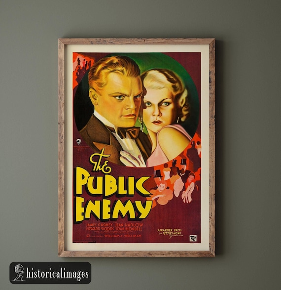 The Public Enemy Historic Movie Poster Reproduction. Vintage