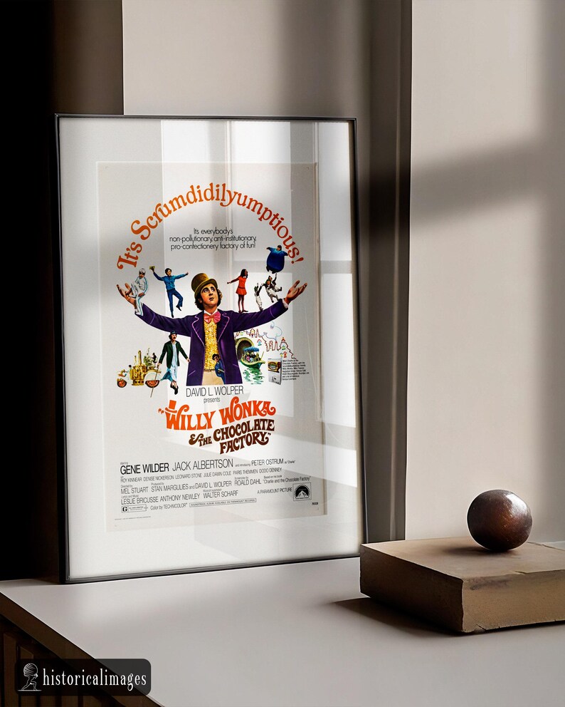 Willy Wonka and the Chocolate Factory Historic Movie Poster ...