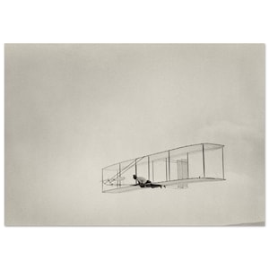 Gleitschirm der Wright Brüder. Die Geschichte der Luftfahrt. Fine Art Schwarz-Weiß-Druck.