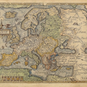 Alte Landkarte Europa Itinerarium orbis christari von Michael Freiherr von Aitzing