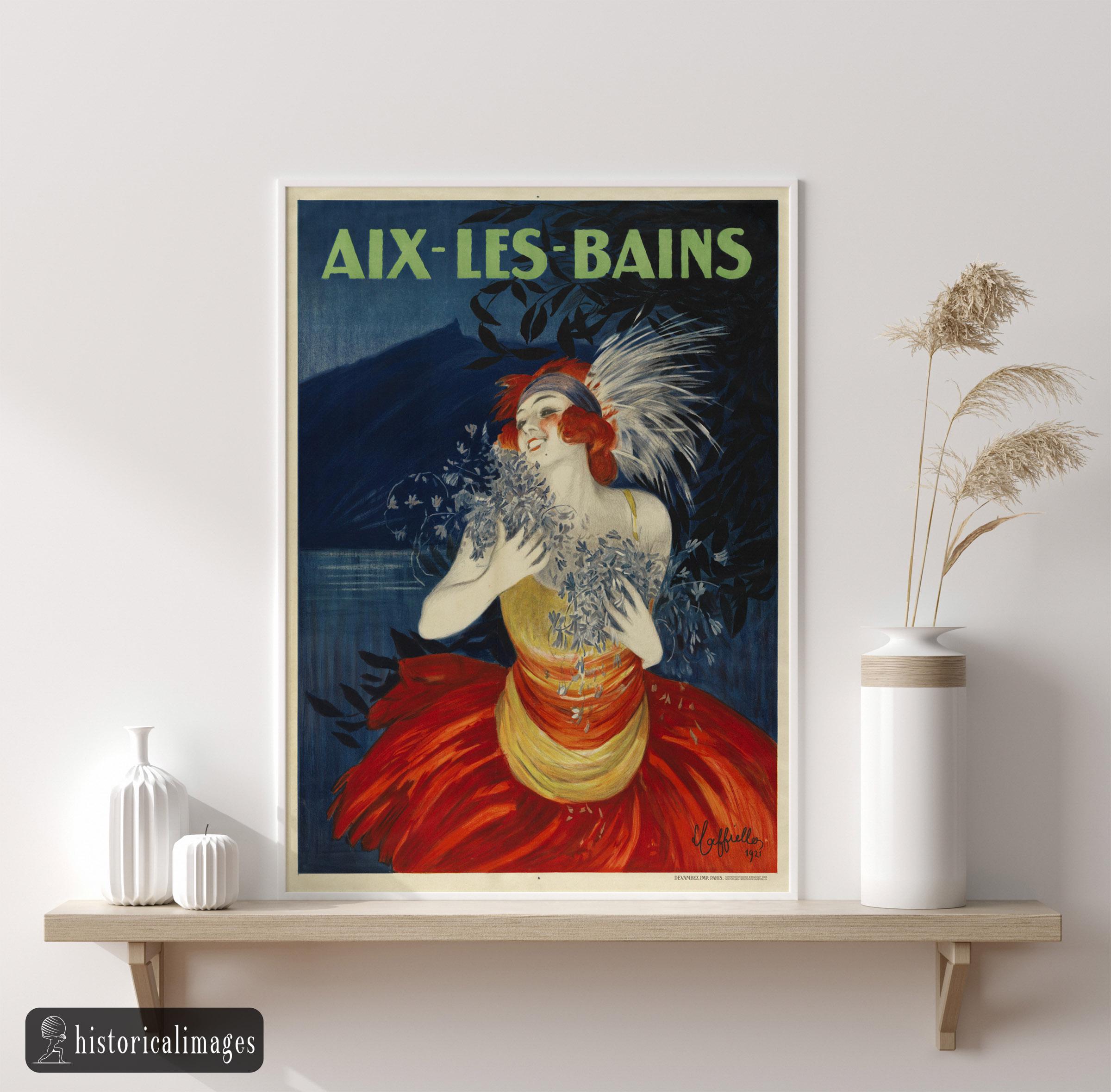 Aix Les Bains Advertising Vintage Poster Created by Leonetto