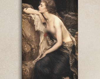 Herbert Draper painting Lamia canvas wall art reproduction