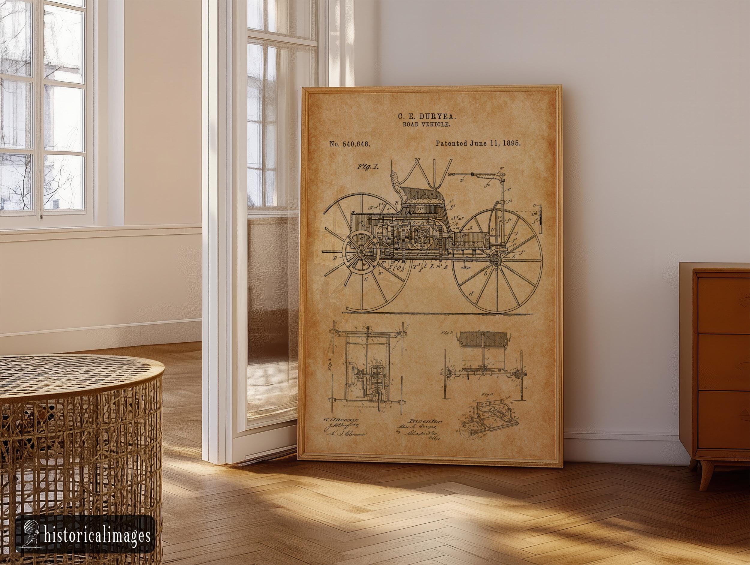 Road Vehicle Patent 540648 1895 by Charles Edgar Duryea