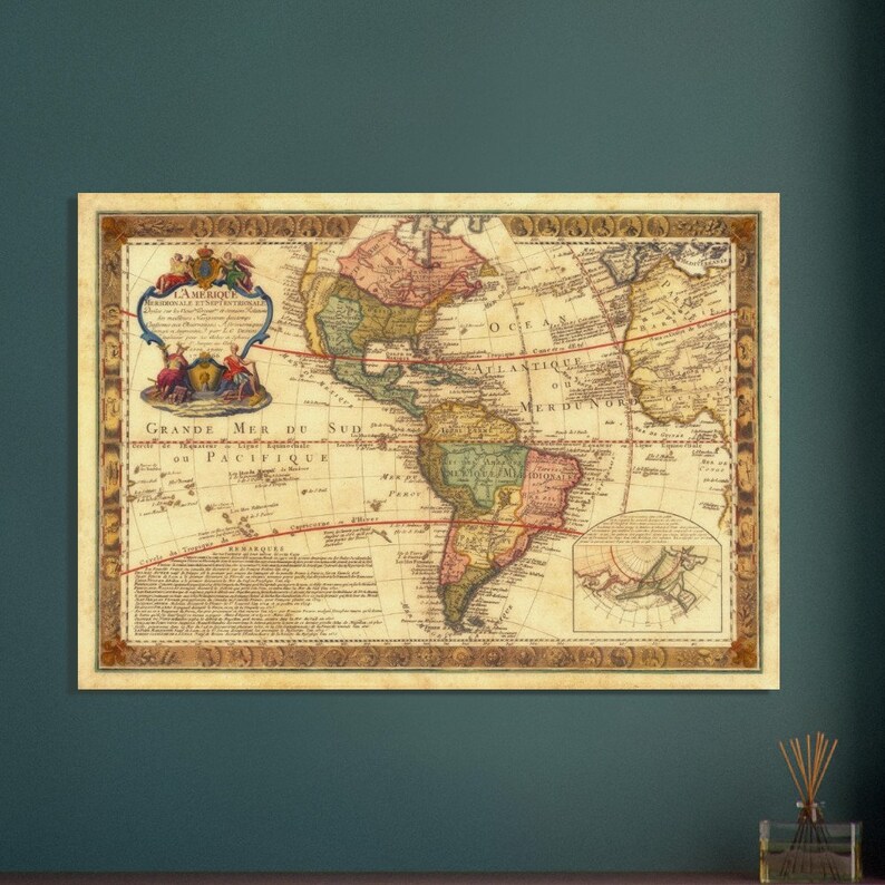 Ancient Map of America Old Antique - Il 794xN.5795574007 I6ga