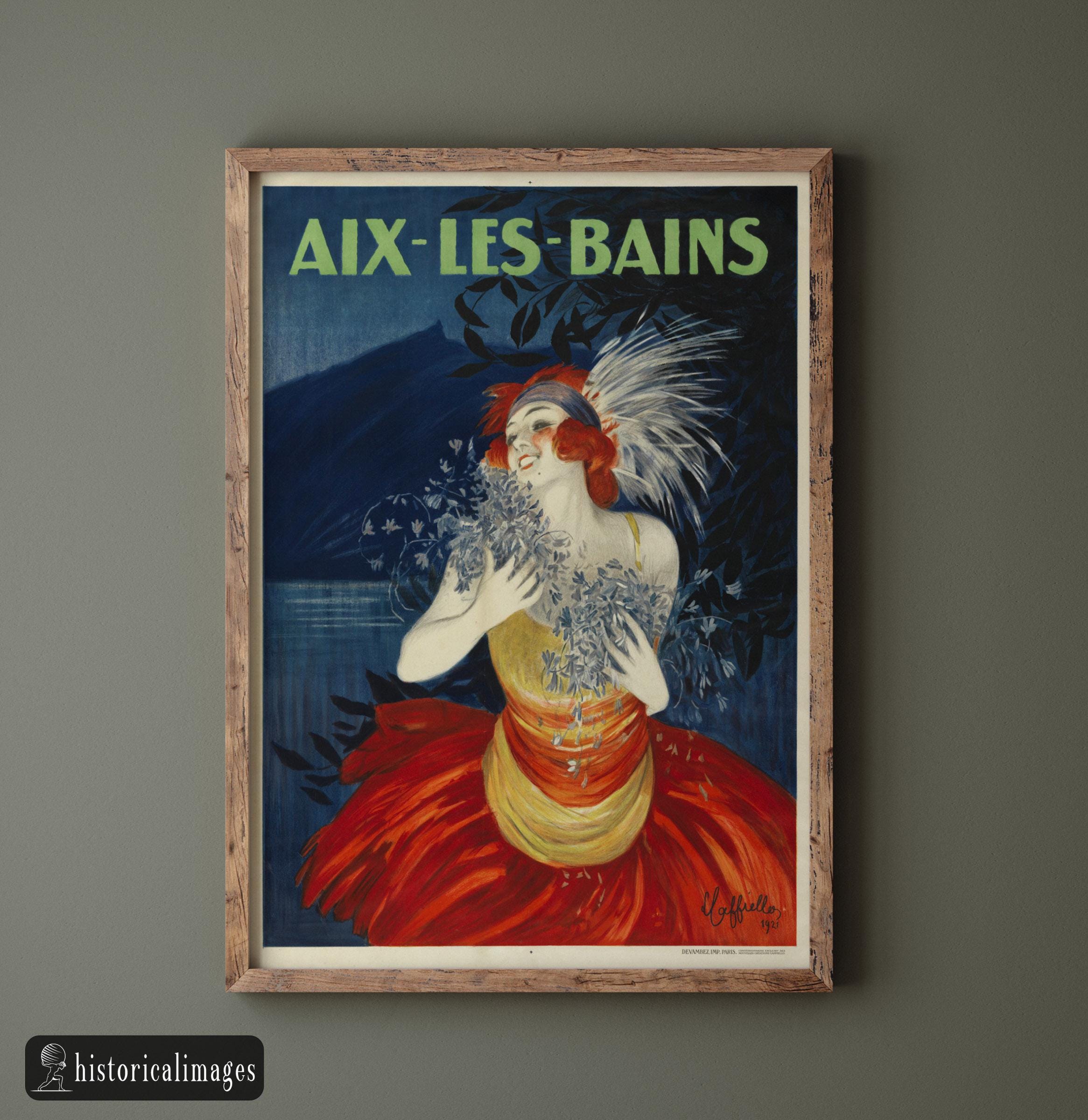 Aix Les Bains Advertising Vintage Poster Created by Leonetto