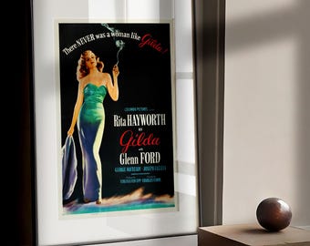 Gilda Movie Poster Print: Vintage Rita Hayworth Film Art - Etsy