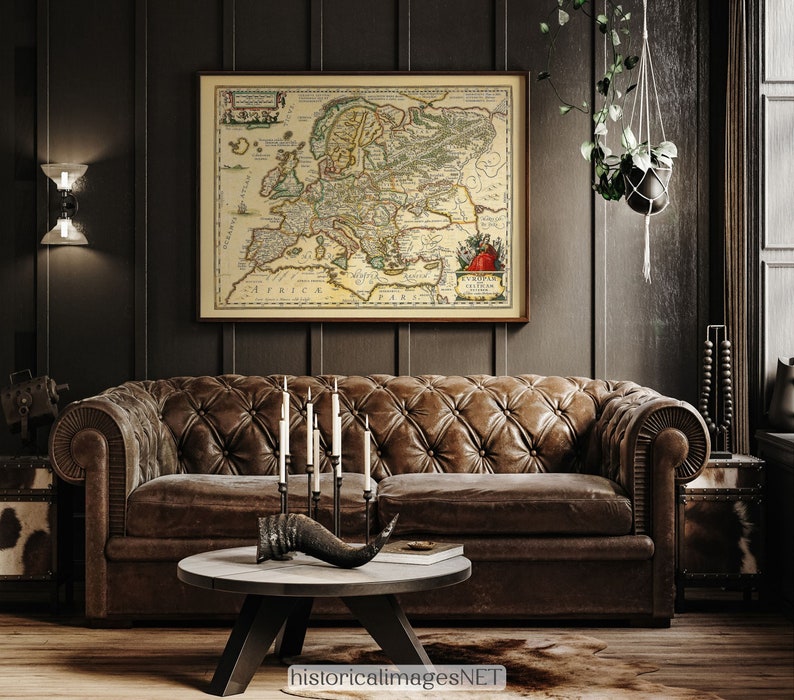 Ancient Map of Europe Print by Ortelius. Vintage Old Map. Fine Art ...