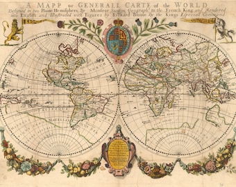1933 年の世界地図、20 世紀のアンティークの世界地図、古い世界地図