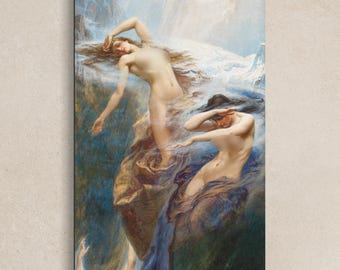 Herbert Draper painting The Mountain Mists Canvas and Museum print wall art