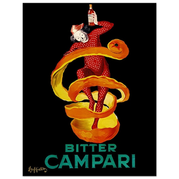 Leonardo Cappiello Bitter Campari Master Artwork. Vintage Retro