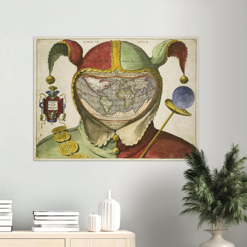 Ancient Fool's Cap World Map Poster Reproduction - Etsy