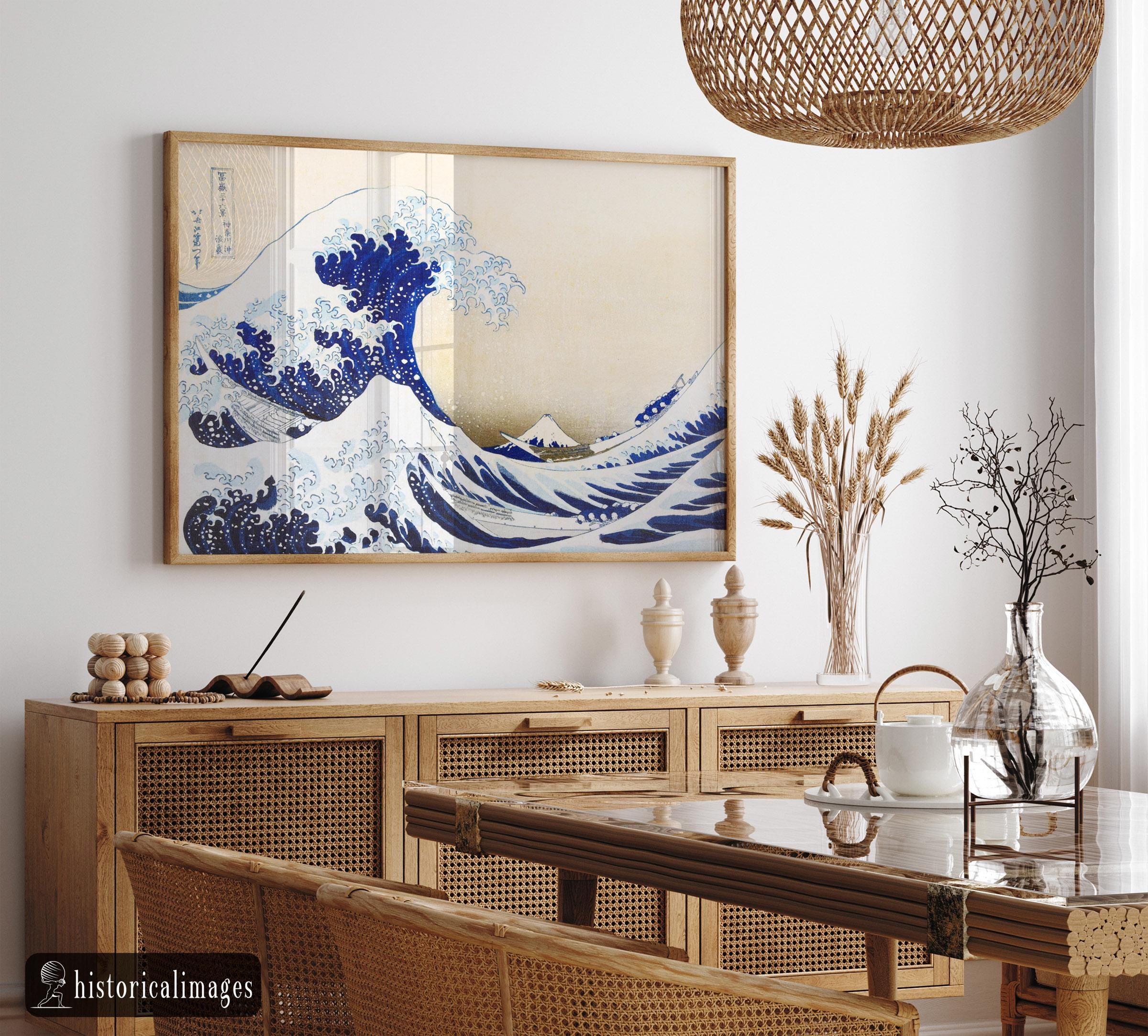 葛飾北斎「神奈川沖浪裏」浮世絵版画複製画 - Etsy 日本