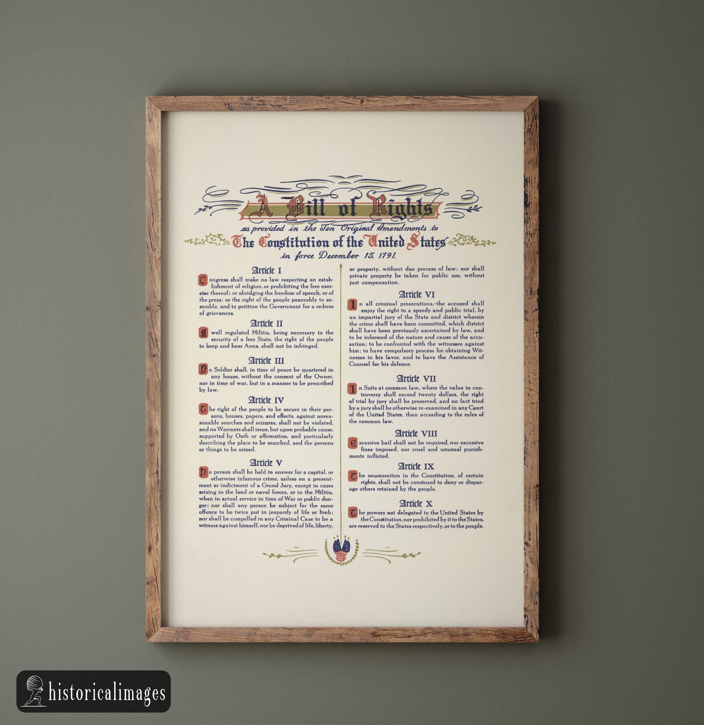 A Bill of Rights as Provided in the Ten Original Amendments to the ...