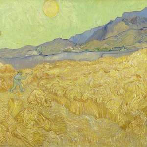 Wheatfield with a reaper by Vincent Van Gogh