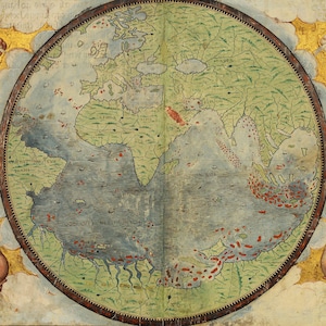 ロポ・ホメンによる1519年のヴィンテージ航海世界地図ポスターの複製