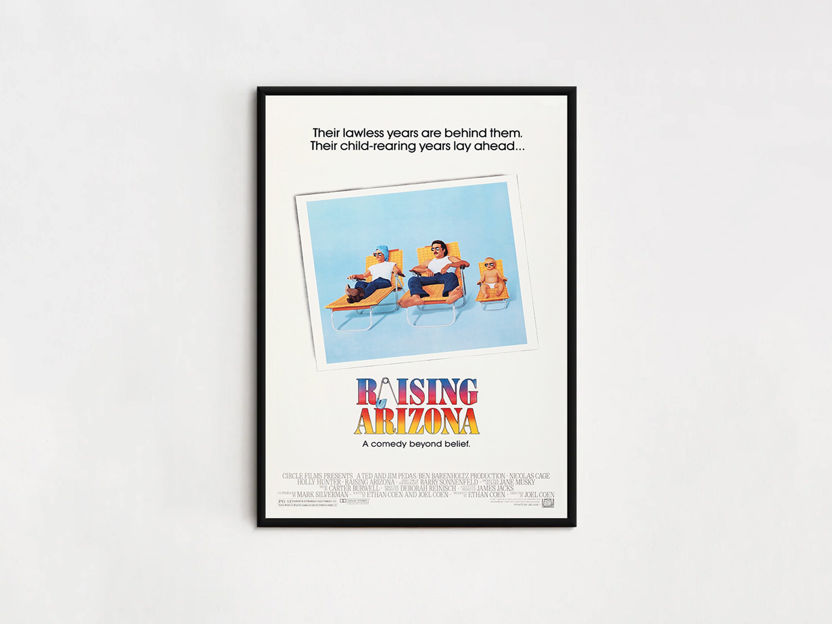 Raising Arizonna (1987) Movie Film POSTER (Nicolas Cage, Holly Hunter ...