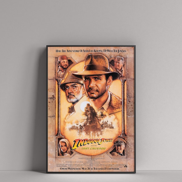 Indiana Jones and the Last Crusade (1989) 11x17 Movie Film POSTER (Harrison Ford, Sean Connery)