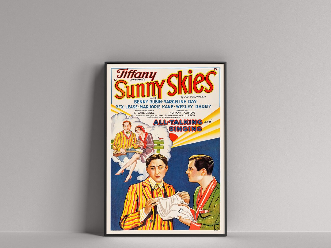 Sunny Skies 1930 11x17 Movie Film POSTER benny Rubin, Marceline Day Etsy