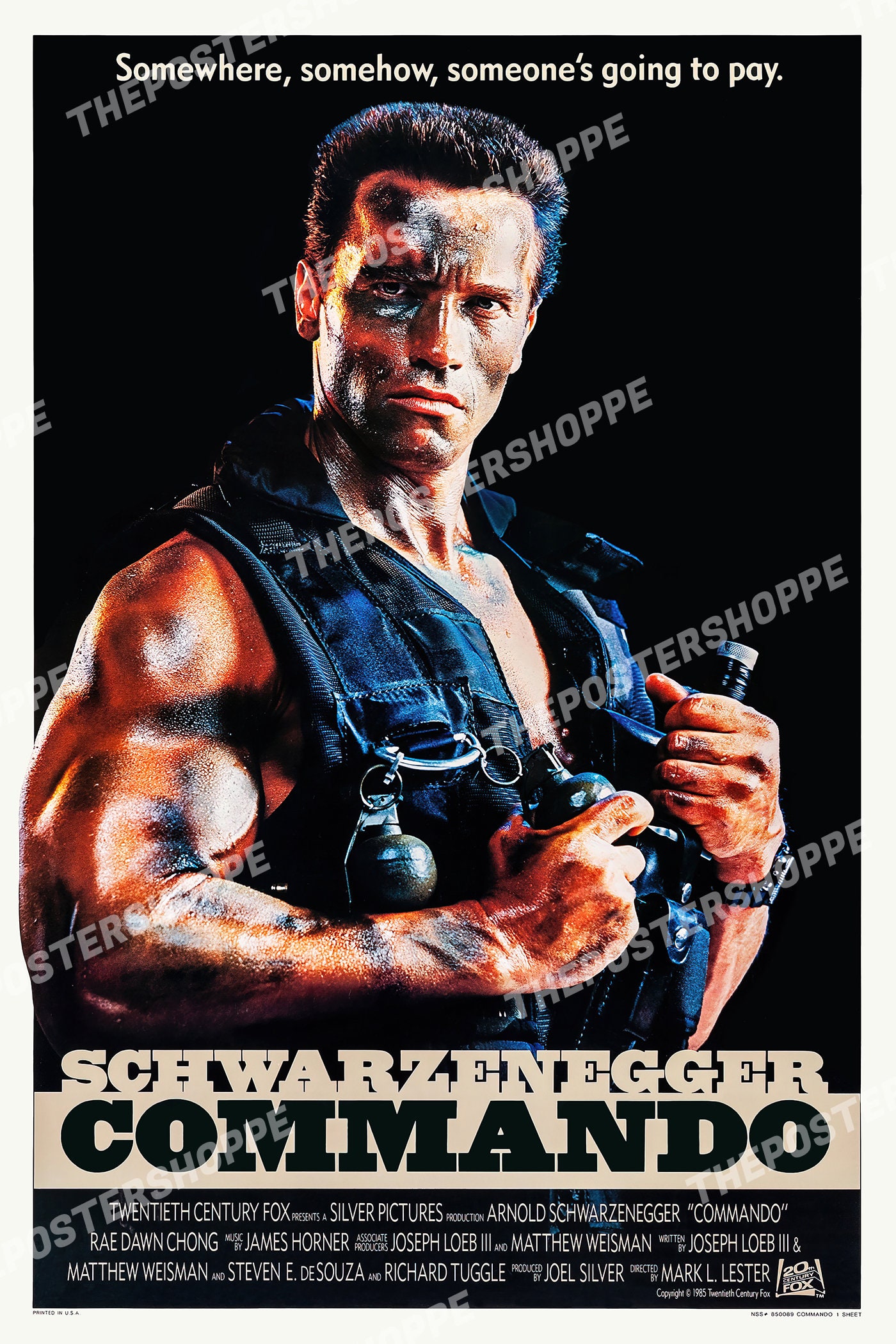 Commando (1985) Movie Film POSTER (Arnold Schwarzenegger, Rae Dawn Chong)  sold by Bharat Kumar | SKU 42268299 | 50% OFF Printerval