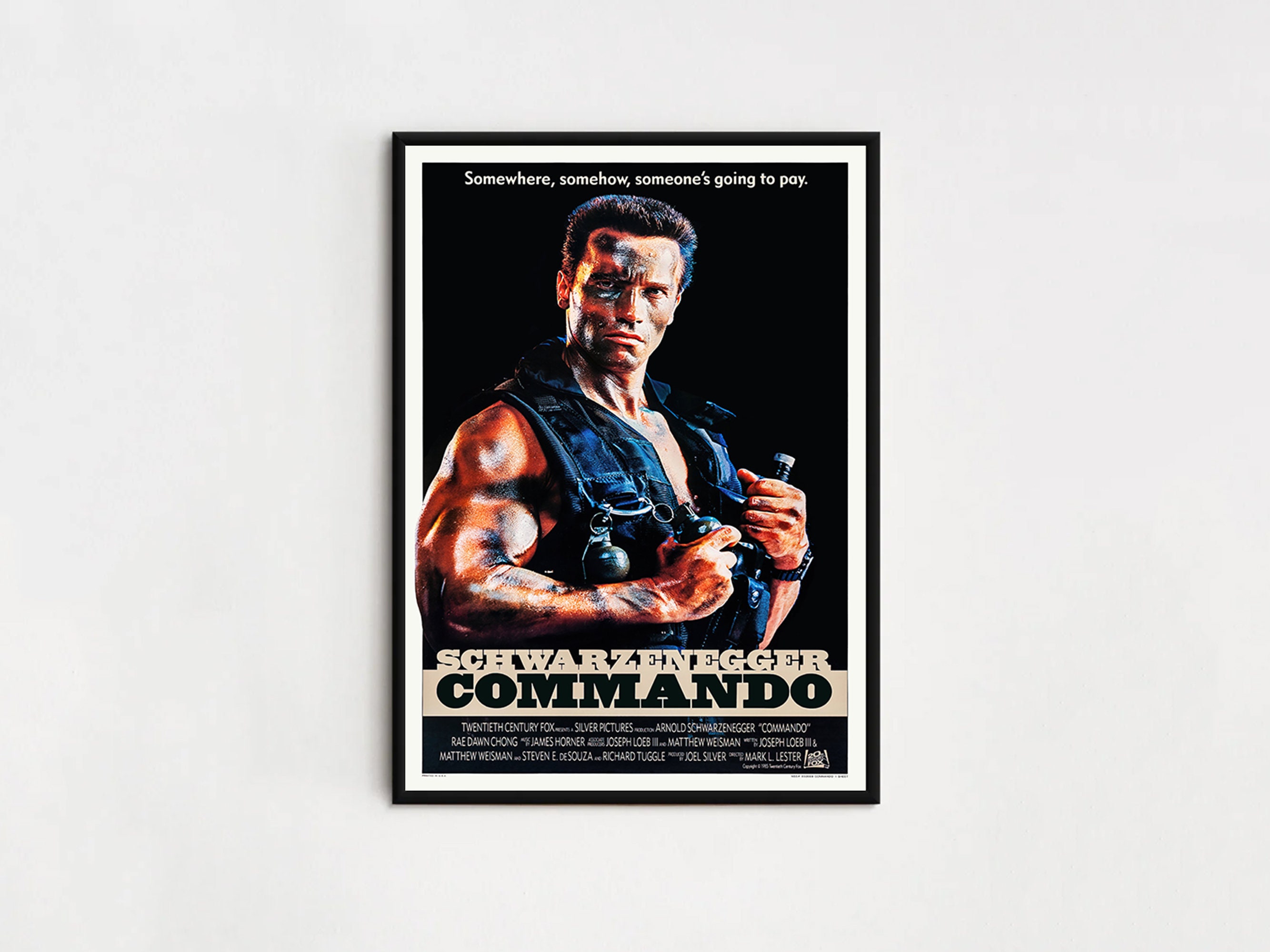 Commando (1985) Movie Film POSTER (Arnold Schwarzenegger, Rae Dawn Chong)  sold by Bharat Kumar | SKU 42268299 | 50% OFF Printerval