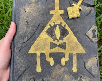 Gravity falls Book of Bill Cipher inspired blank marker sketchbook cosplay prop and more Bill Schiffer